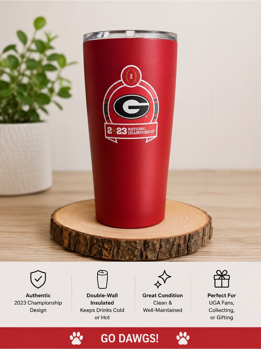 Red 2023 National Championship Tumbler